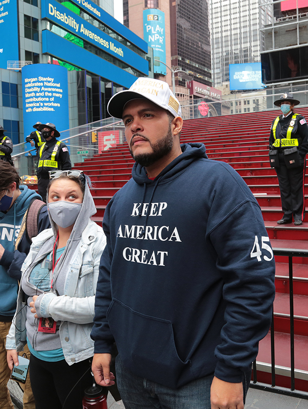 Anti-Trump : Rally : Pro-Trump : New York City : Times Square : Richard Moore : Photographer : Photojournalist